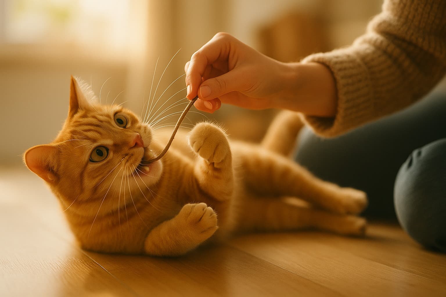 Do cats like to play with their owners?