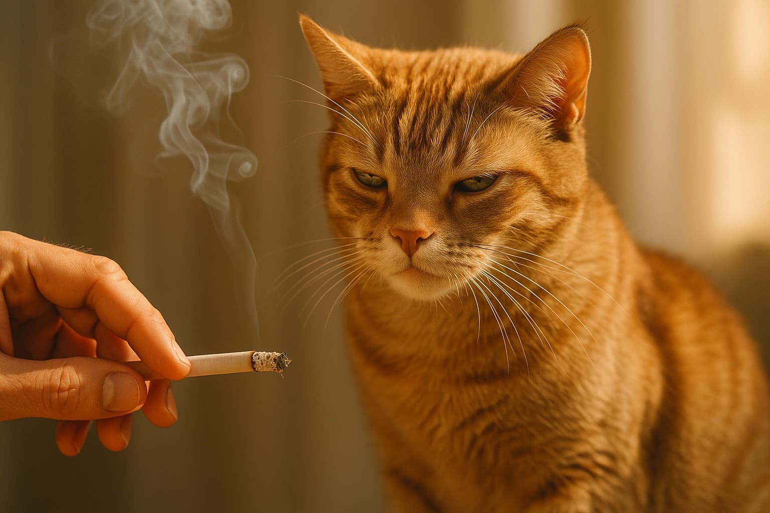 Effects of cigarette smoke on pets