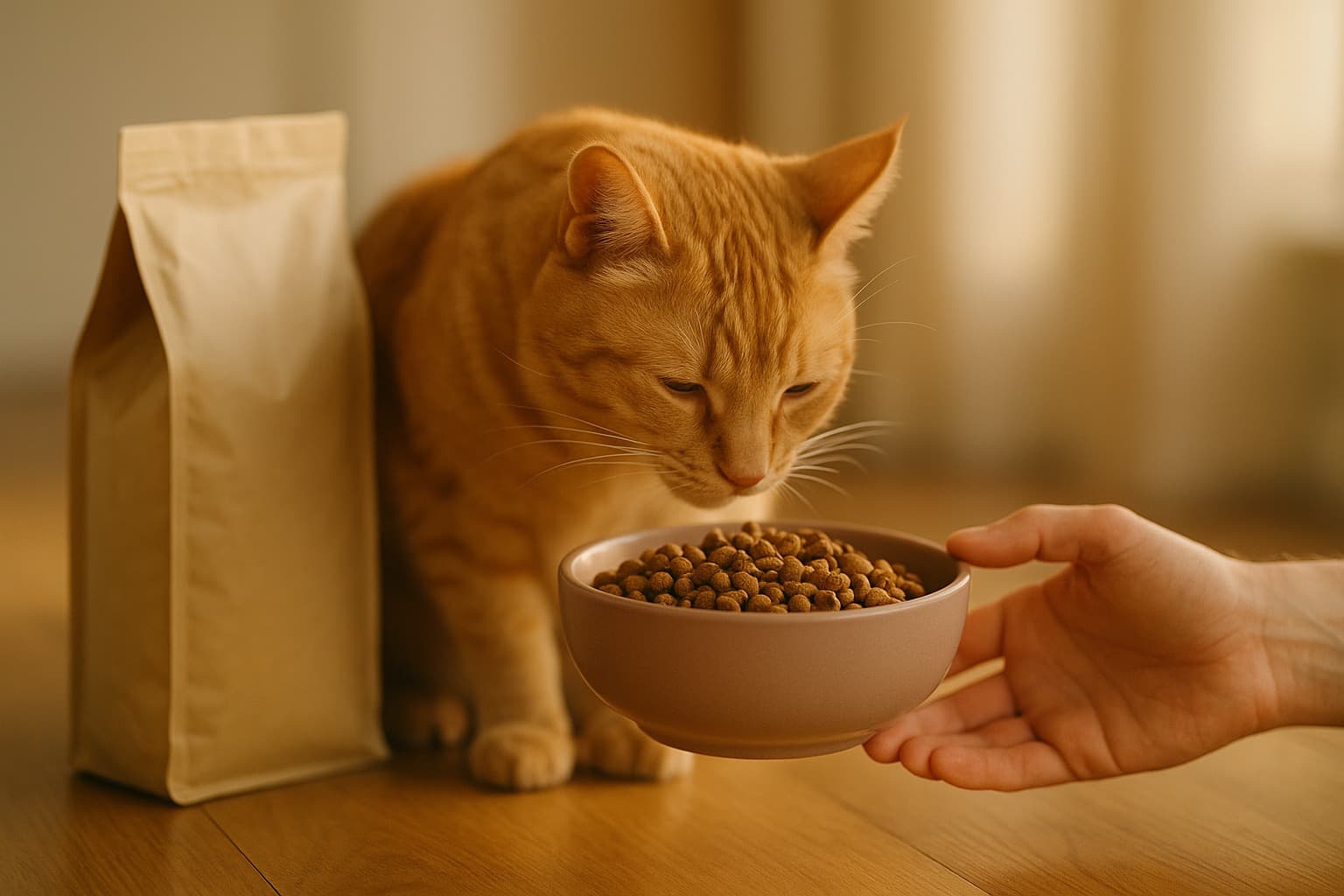 Changing the food for cats